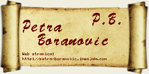 Petra Boranović vizit kartica